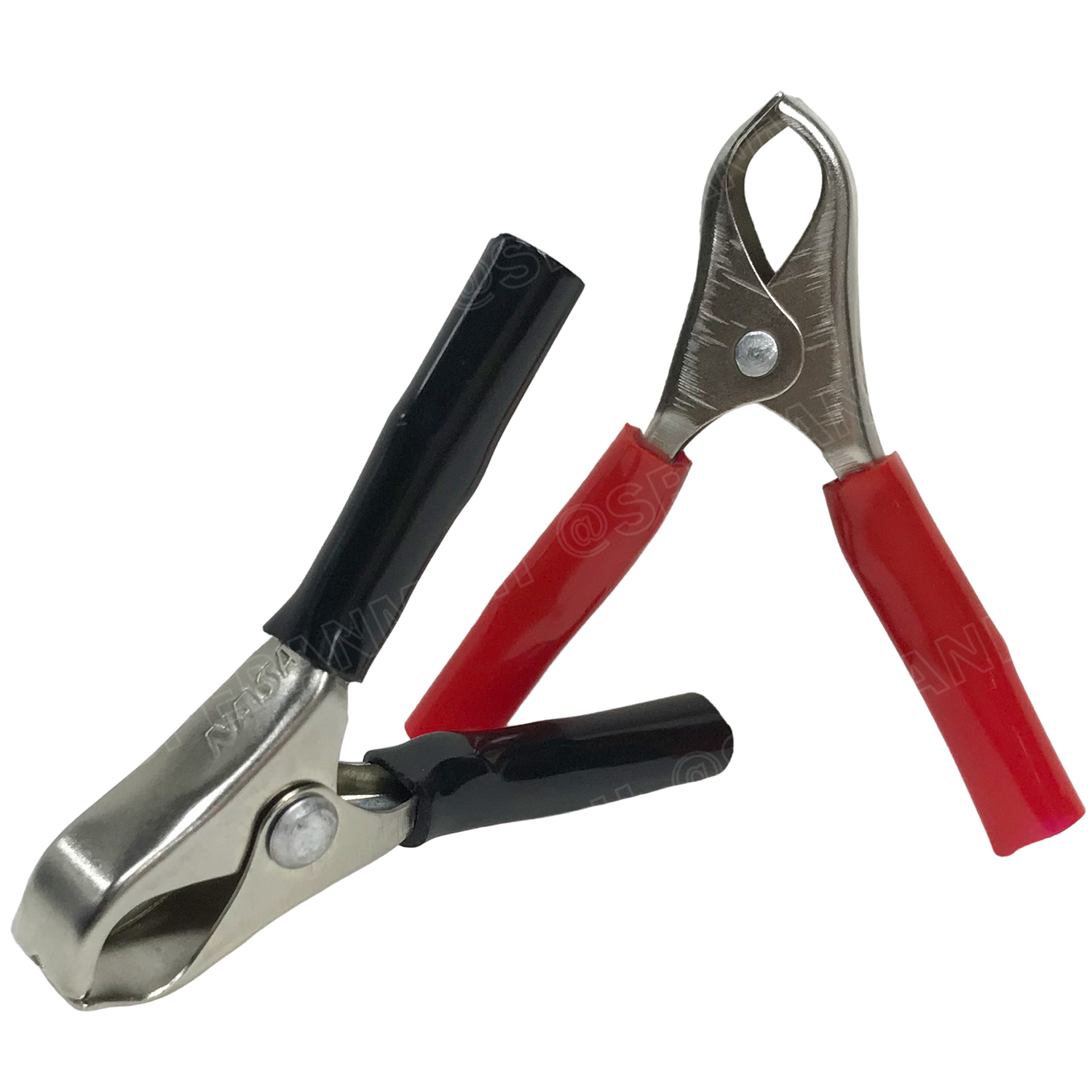 [ 3คู่ ] AL-005 SS ปากคีบเหล็ก ชุบสารกันสนิม NASA ดำ-แดง ยาว 70mm อ้าได้ 15mm ปากคีบแบตเตอรี่ ดำแดง คีมคีบแบต ขนาดเล็ก 3นิ้ว Alligator Clip เข้าสายแบบบีบ ปากคีบจระเข้ ปากคีบแบตเตอรี่ ปากคีบขั้วแบต ปากคีบดำแดง คีมหนีบขั้วแบต