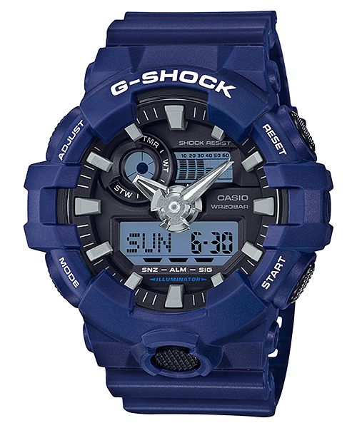 CASIO G-SHOCK รุ่น GA-700-2ADR สีน้ำเงิน สินค้าของเเท้ รับประกันศูนย์ CMG 1ปี