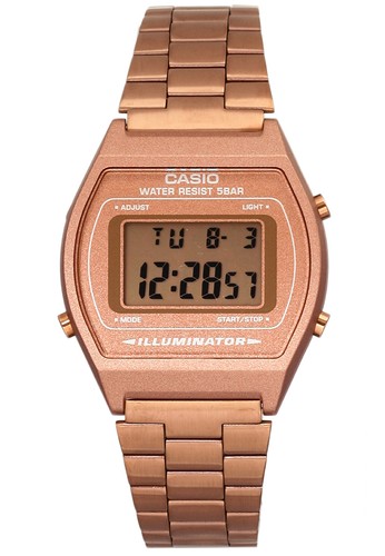 Casio นาฬิกาข้อมือ Classic รุ่น B640WC-5ADF สี PINK GOLD สินค้าของเเท้ รับประกันศูนย์ CMG casio pink gold digital