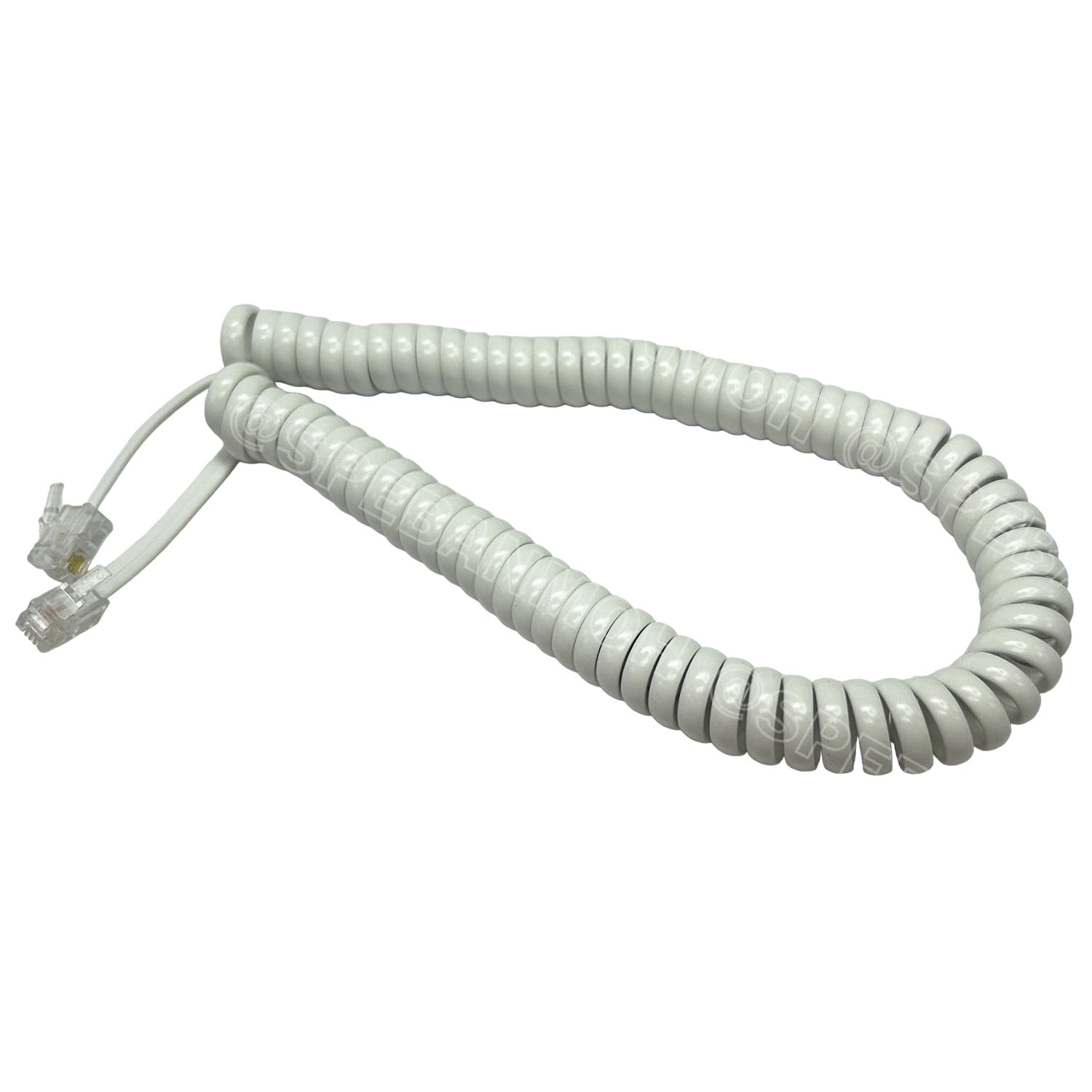 [ 1เส้น ] RJ11-4P4C สายโทรศัพท์ แบบขดสปรืง 4P ยืดได้ยาว 3เมตร RJ11 4P4C สำเร็จรูปพร้อมใช้งาน Spring Telephone Extension Cable RJ11 4P 4C ใช้ในการเชื่อมต่อ โทรศัพท์ เครื่อง แฟกซ์ โทรสาร โมเด็ม Adsl สายโทรศัพท์บ้าน 2C 4C