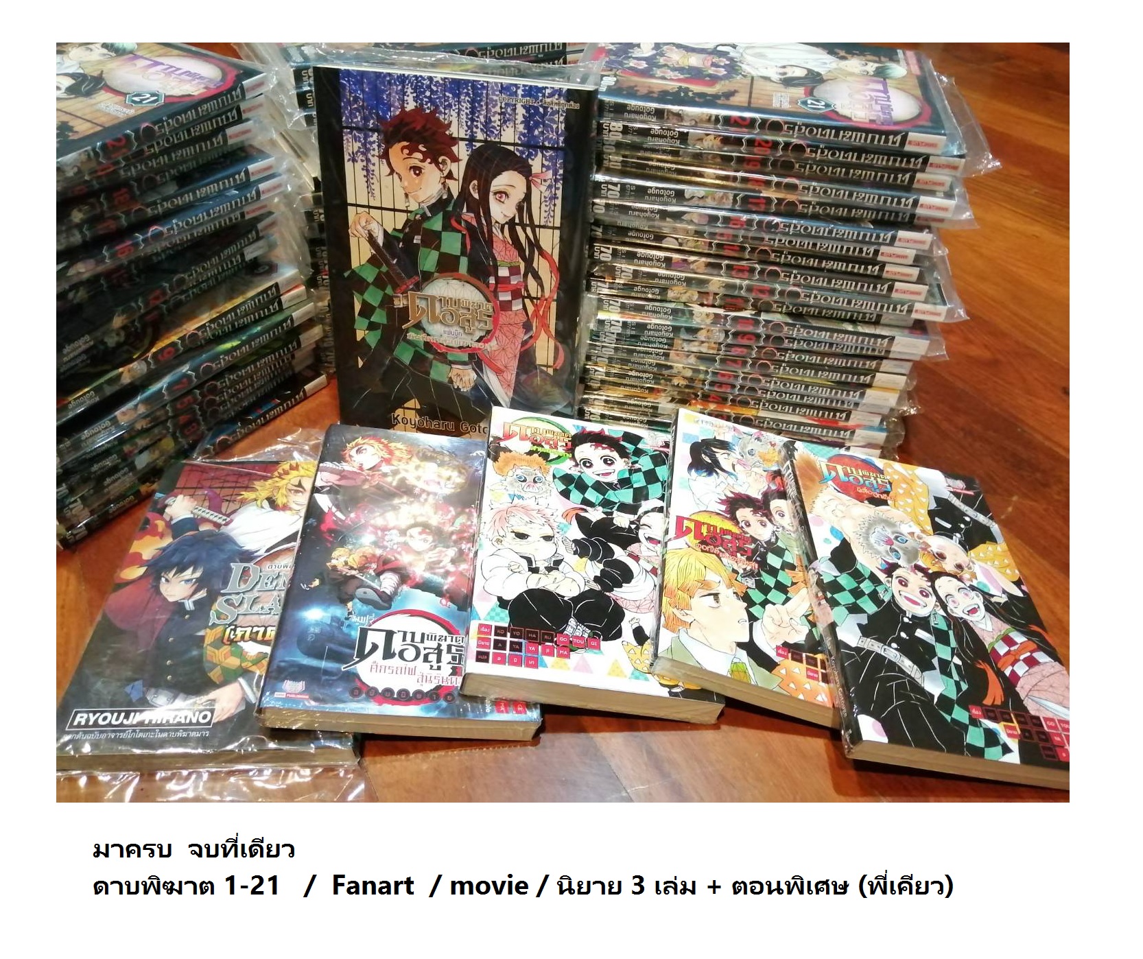ครบชุดจบที่เดียว - ดาบพิฆาตอสูร เล่ม 1-21 (ล่าสุด) + นิยาย 3 เล่ม + Fanart + เล่มพิเศษ + movies