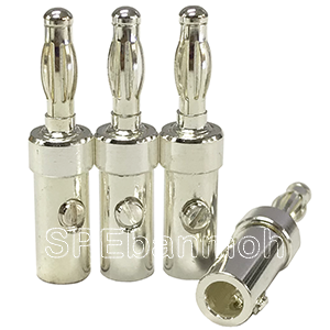 BNN-1072 ∅4 mm ปลั๊กกล้วย/บานานา (Banana plug) ชุบเงิน N/A