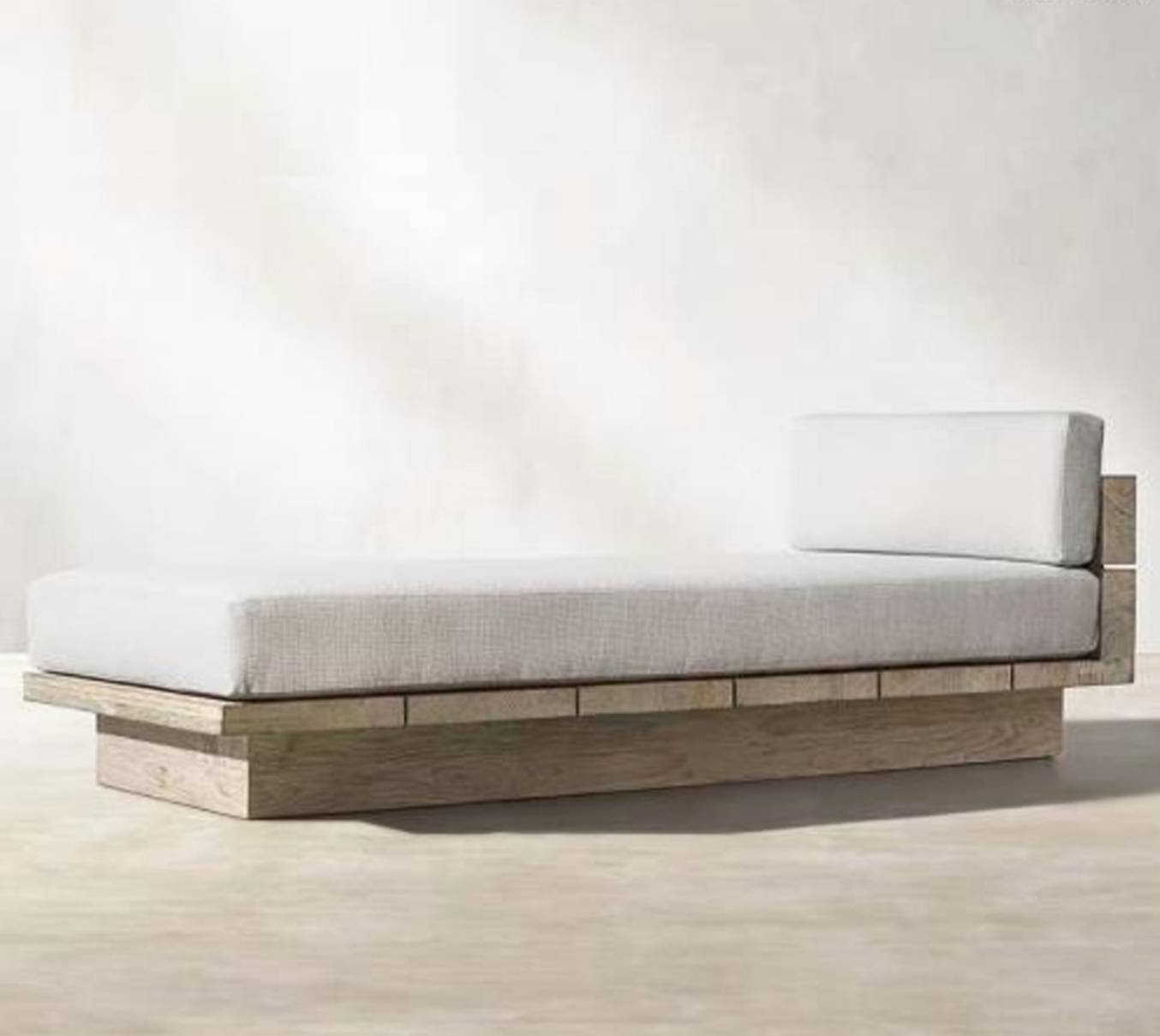เตียงอาบแดดไม้สัก Sunbed Daybed White Gray02