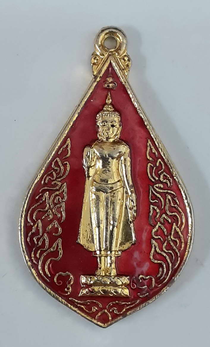 รหัส พระเหรียญคณาจารย์ 009 เหรียญกะไหล่ ทองลงยาพระร่วงโรจนฤทธิ์