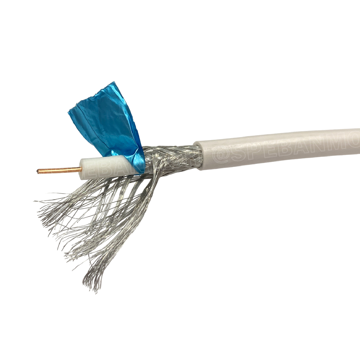 [ 5 เมตร ] CB-0106A สีขาว White สาย RG6 Indoor Link Shield 95% RG6/U Shield 18awg สายโคแอกเชียล ลิ้งค์ Coaxial Cable สายสัญญาณ สายเดินกล้องวงจรปิด RG6 ชีล 95% ใช้งานภายใน สาย CCTV สายชีลกันสัญญาณรบกวน เดินกล้องวงจรปิด CCTV ชีล สายอากาศทีวี อินเตอร์ลิ้งค์