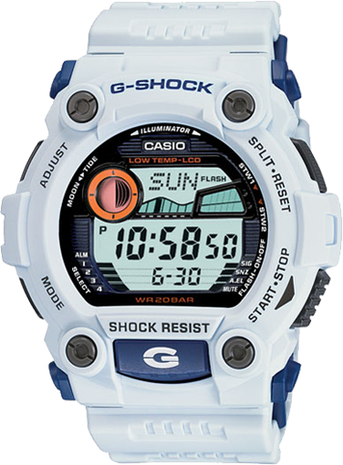CASIO G-SHOCK รุ่น G-7900A-7ADR สีขาวอมฟ้า สายด้าน
