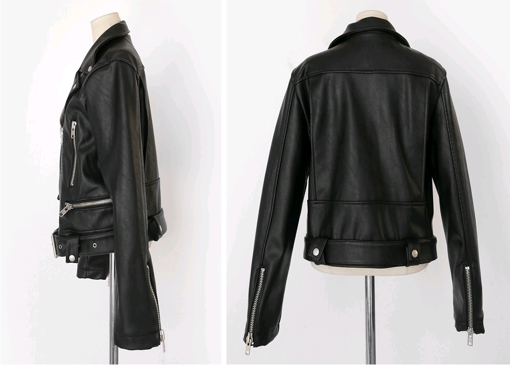 แจ็คเก็ตหนัง Offbeat Biker Jacket