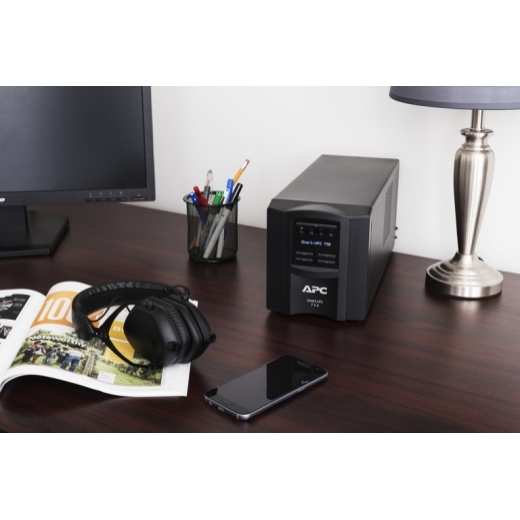 APC Smart-UPS 750VA LCD 230V (SMT750IC) NEW !! เพิ่ม Port Network ด้านหลังเครื่อง รับประกัน 3 ปี
