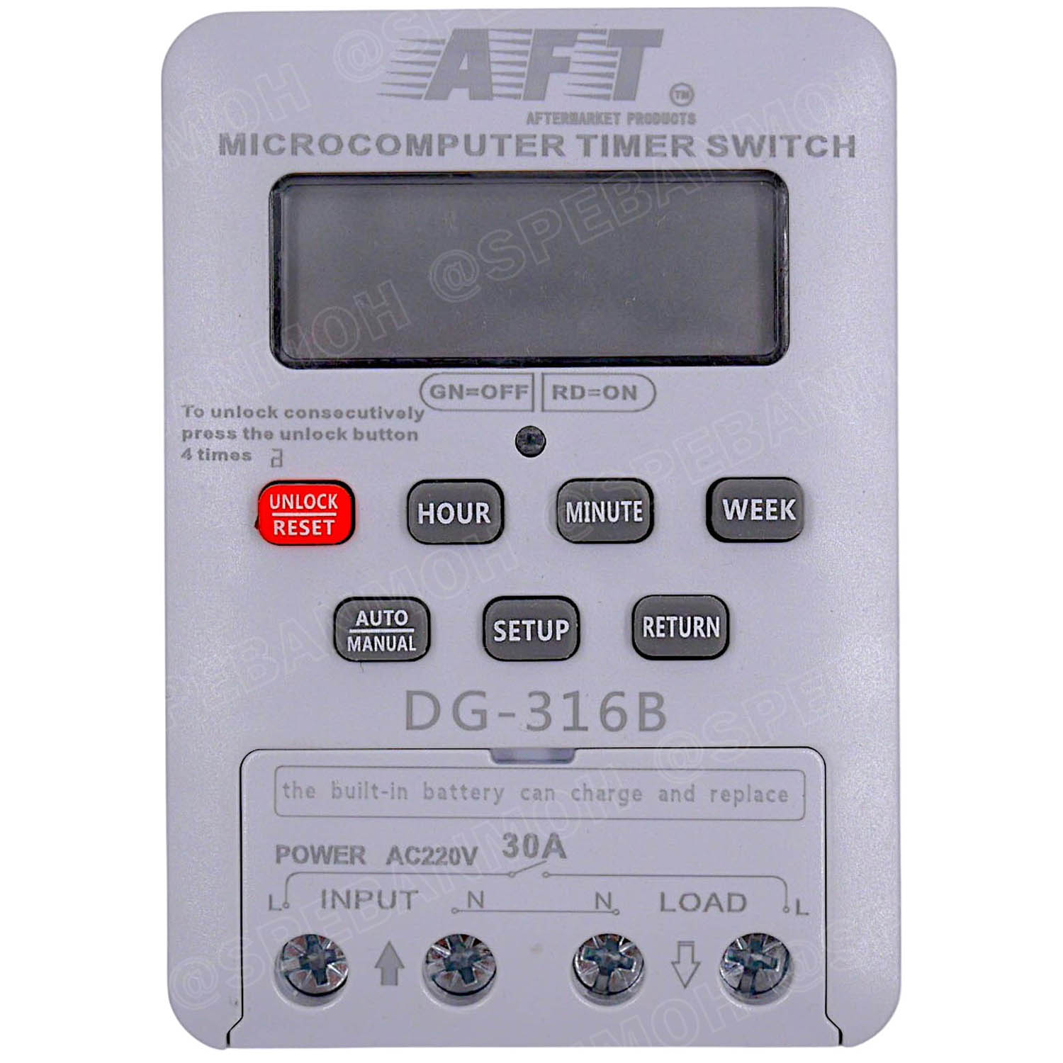 [ 1 ชิ้น ] DG-316B ดิจิตอลไทม์เมอร์ 220V 30A 16โปรแกรม Digital Timer ตัวตั้งเวลา แบบดิจิตอล Microcomputer Timer Switch สวิตช์ตั้งเวลา นาฬิกาตั้งเวลาเปิดปิด ดิจิตอล เครื่องตั้งเวลา เปิด-ปิด อุปกรณ์ไฟฟ้า อัตโนมัติ