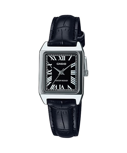 CASIO Standard รุ่น LTP-V007L-1BUDF สายหนัง สีดำ เลขโรมัน สินค้าของเเท้ รับประกันศูนย์ CMG