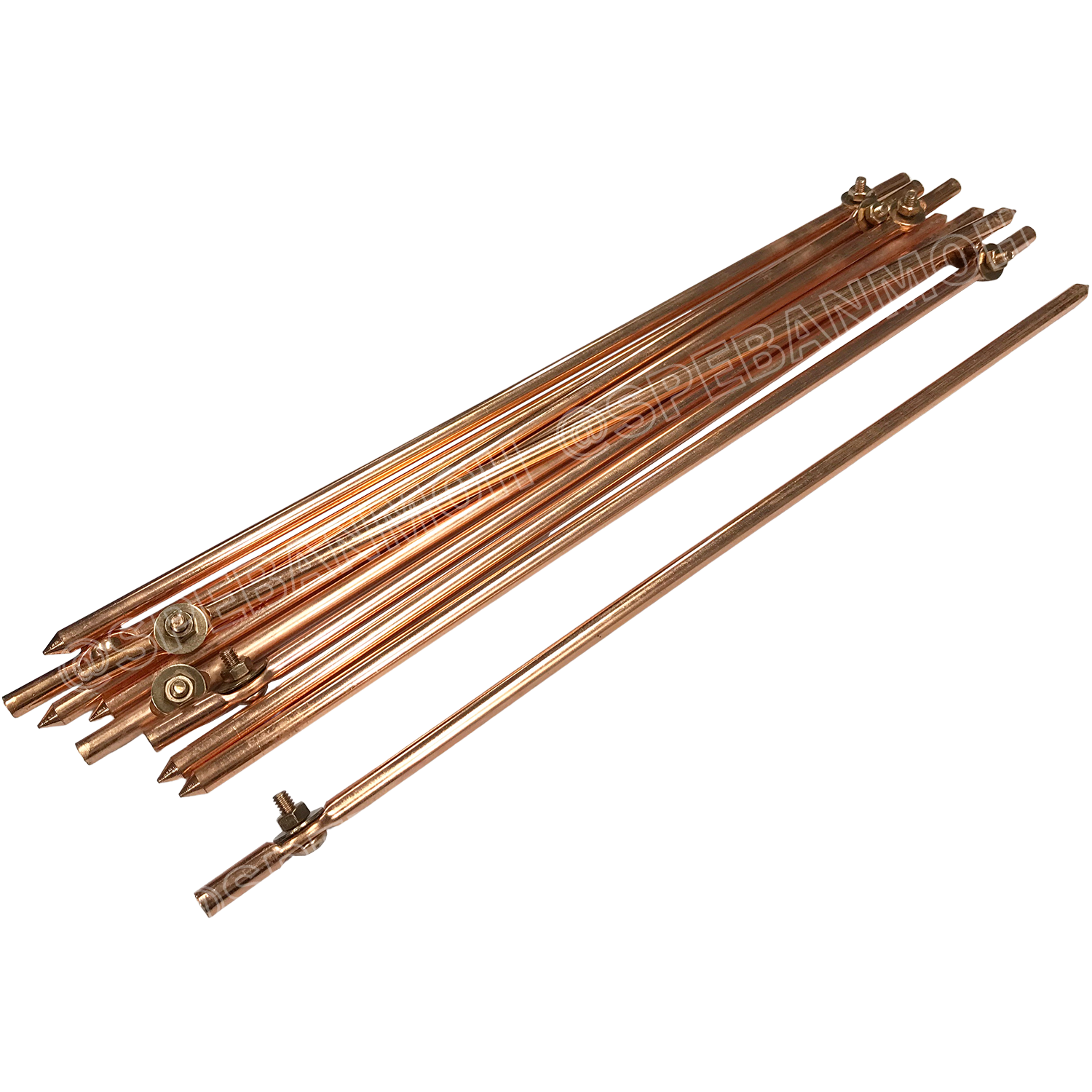 [ 1ชิ้น ] บาร์ทองเหลือง แท่งกราวด์ Ground Bar Ground Rod แท่งกราวด์ กราวด์ร๊อดชุบทองแดง Screw Type แท่งกราวด์ ชุบทองแดง หลักดิน Grounding Electrode Earth Electrode แท่งหลักดิน