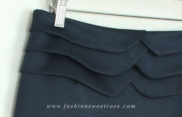 SK-309 กระโปรงแฟชั่น&ทำงาน ทรงสอบ ผ้า ZARA สีน้ำเงิน