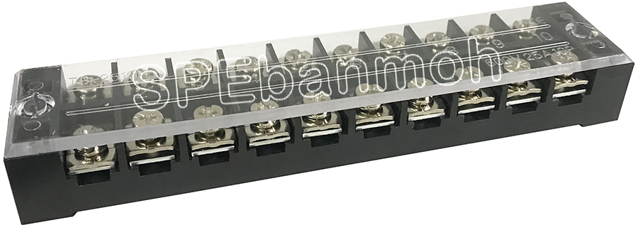 [ 1 ชิ้น ] TB2510 เทอร์มินอล 10 ช่อง 10P 25A 600V TB Terminal Block Screw Terminals 25แอมป์ เทอร์มินอลต่อสายไฟ Circuit Terminal Blocks ขั้วต่อสายไฟ เทอร์มินอลบล็อค TB-2510L 600โวลต์ เทอร์มินอล แบบติดลอยสำหรับต่อสาย