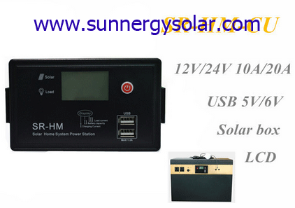 โซล่าชาร์จเจอร์มีพอร์ตUSB 10/20A 12/24V_LCD