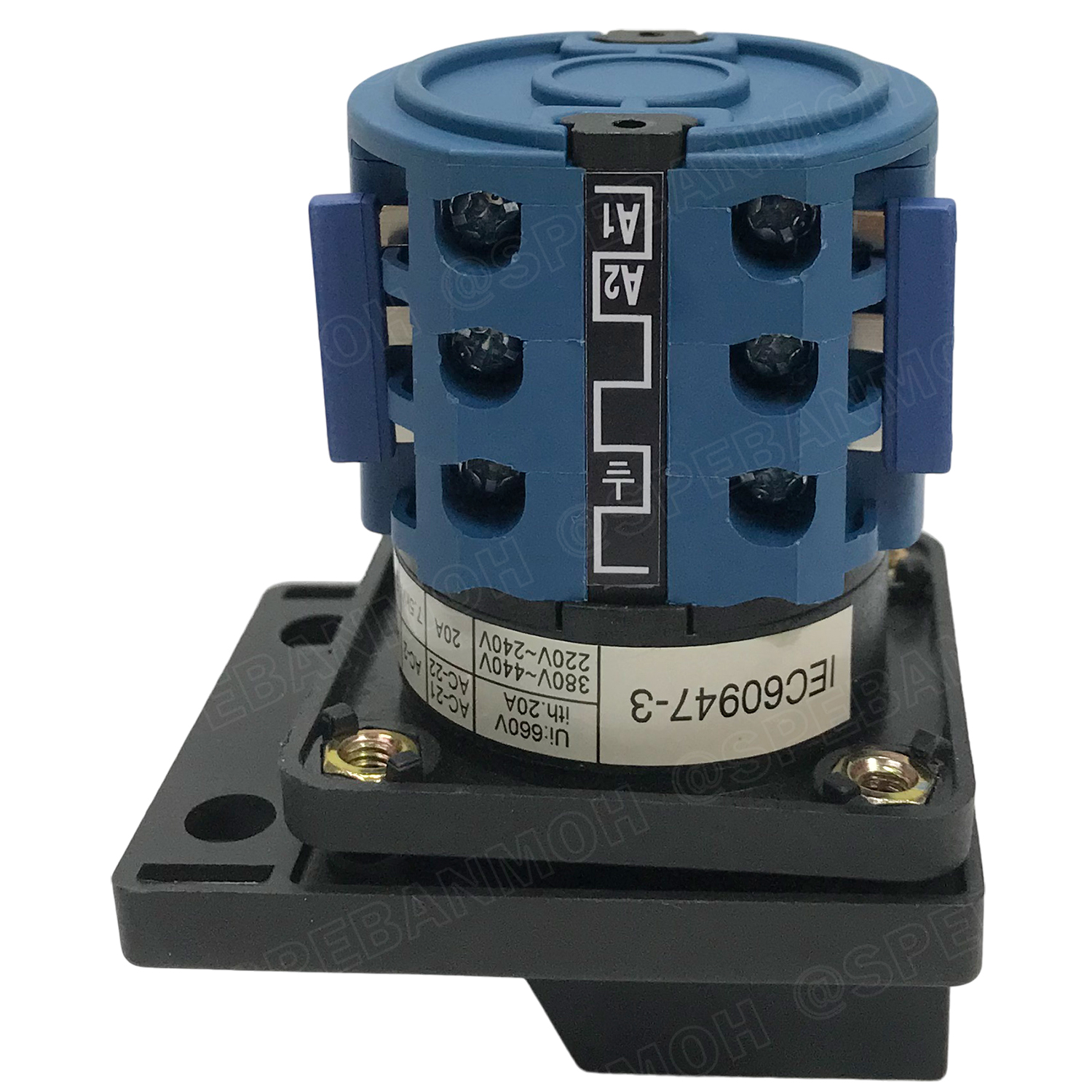 [ 1 ชิ้น ] LW28-20A-A CHANGE OVER SWITCH 3 Position AMP 3P 16A สวิทช์บิด แอมป์ มิเตอร์สวิทช์ Amp Meter Switch 60x48mm 480VAC สวิทช์สลับการทำงาน ซีเลคเตอร์แอมป์ AMP Selector Switch