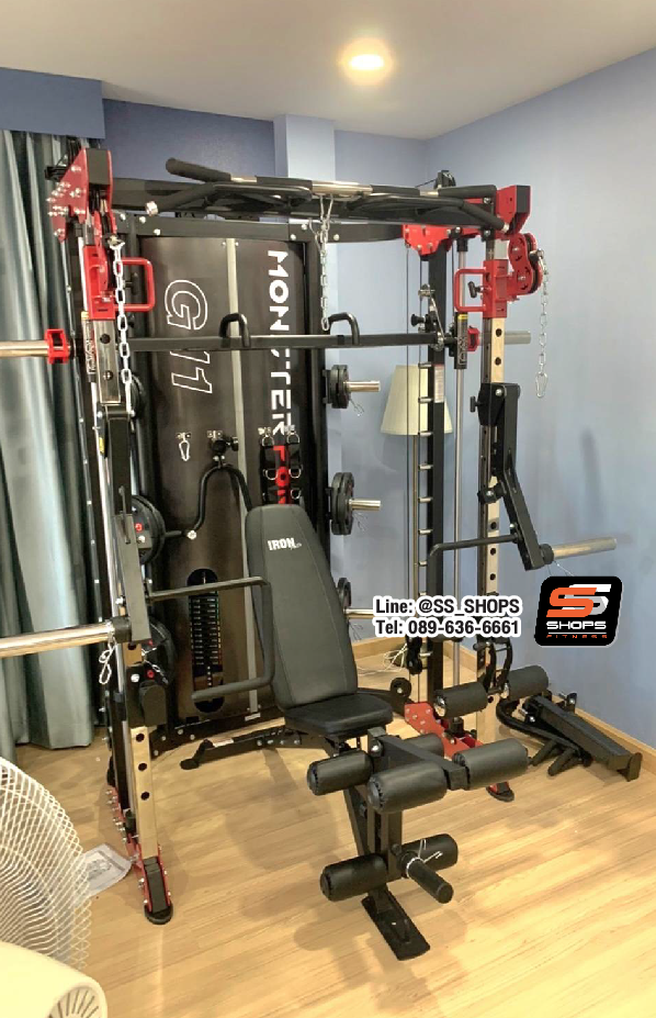 สมิทแมชชีน Smith Machine Monster Force G11+ม้านั่ง204+แผ่นน้ำหนัก 50 kg