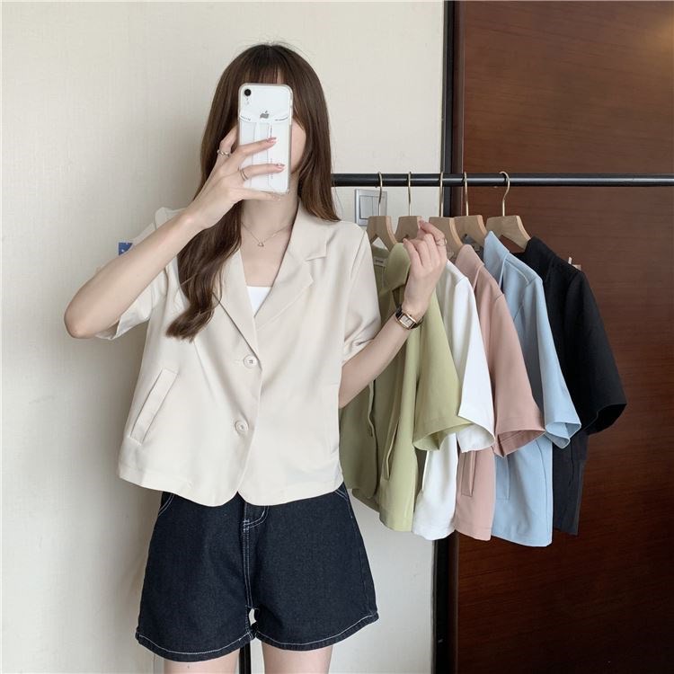 Summer mini blazer - เสื้อคลุมเบลเซอร์มินิ แขนสั้น