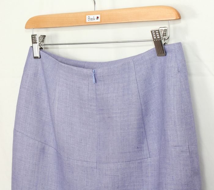 SK-220 กระโปรงแฟชั่น&ทำงาน ทรงย้วย ผ้าลินินญี่ปุ่น สีม่วง