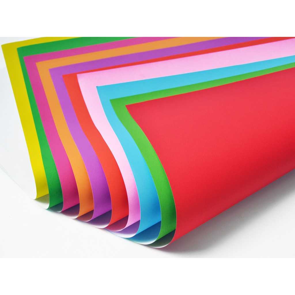 กระดาษสี กระดาษโปสเตอร์สี 2 หน้า 80 แกรม ( เซตที่ 2 )
