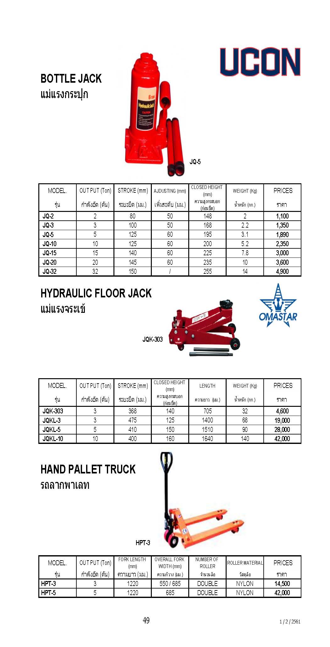รถลากพาเลท (Hand Pallet) ขนาด 5ตัน