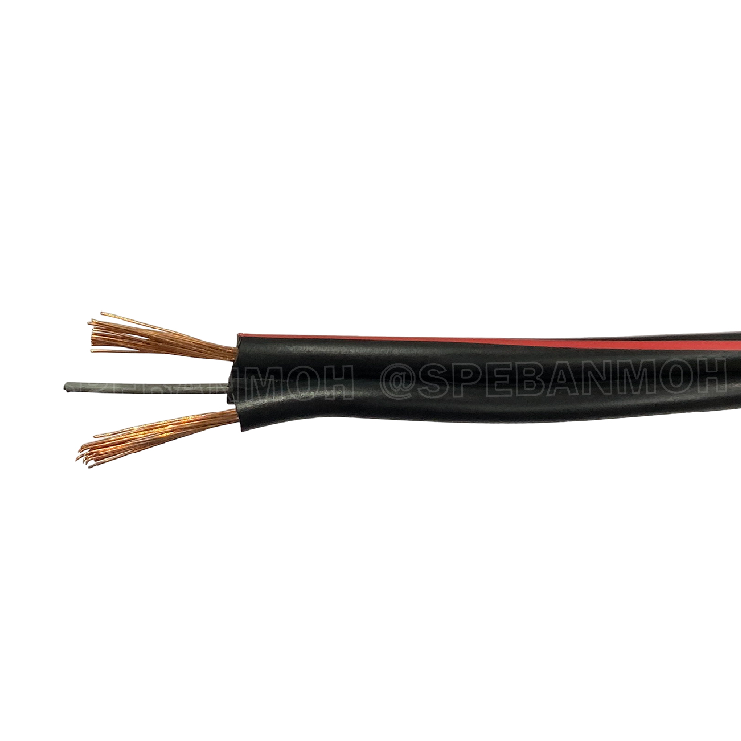 [ 200 เมตร ] HBDW-1-5 สายดรอปวาย 2Cx1.5sq.mm Drop Wire Cable ทองแดงเท้ 1.5mm2 HYBRID สายลำโพง Speaker Cable สายเดินเสียงตามสาย Copper Wire สายลำโพง มีสลิง สายไฟคู่ ดำแดง Twin cable with drop wire ทองแดงเต็ม ยี่ห้อ ไฮบริด 1.5มิล