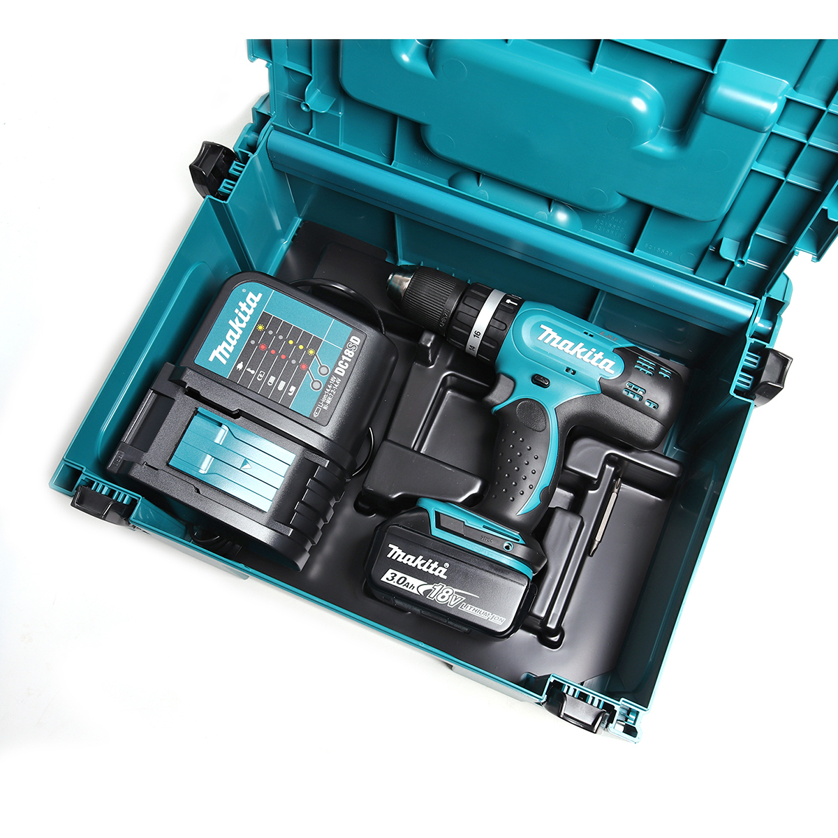 MAKITA สว่านกระแทก ไร้สาย 18 โวลต์ (1/2 นิ้ว) รุ่น DHP453SF1J แบต 3.0Ah.x1 แรงบิด 48Nm. มอเตอร์ BL LXT