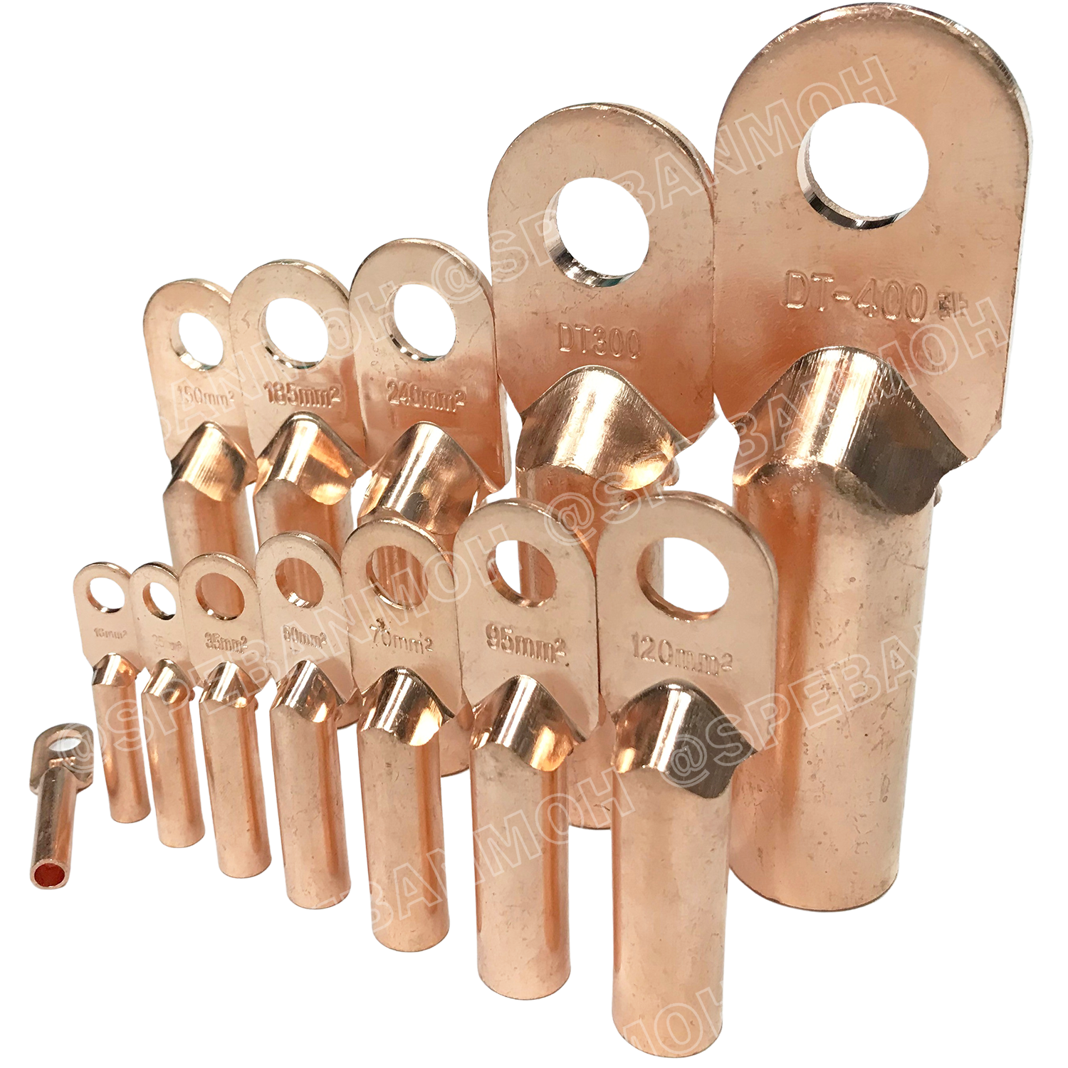 [ 2ชิ้น ] DT-25 หางปลาทองแดง DT Copper Terminal หางปลาเข้าสายไฟ Cable Lug Copper หางปลาสายแบตเตอรี่ Battery Terminal หางปลาแบบหนา Un-Insulated Crimping Terminal สายแบต หางปลาต่อสายไฟ Crimping Terminal for battery cable