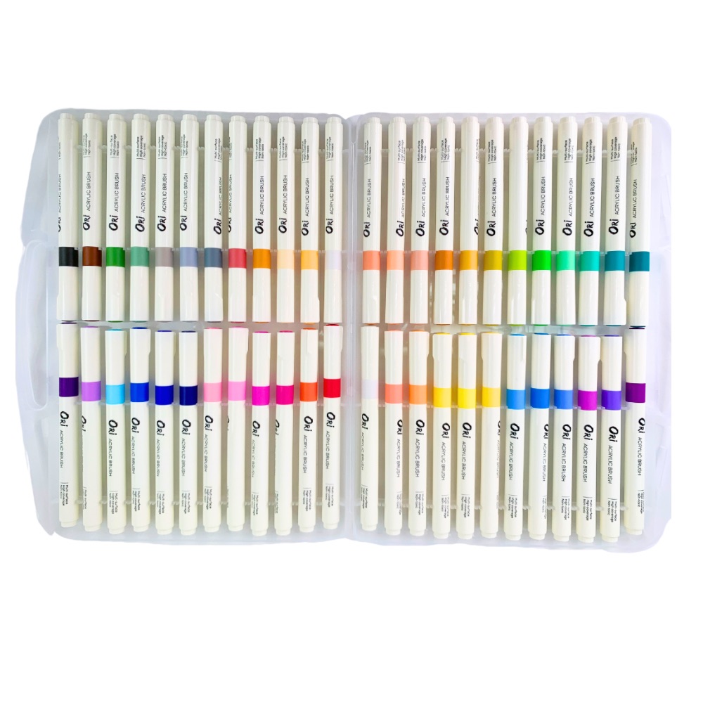 ปากกาอะคริลิค ปากกามาร์คเกอร์ หัวบรัช หัวพู่กัน ORI Acrylic Brush ขนาด 12 / 24 /48 สี / skin tone