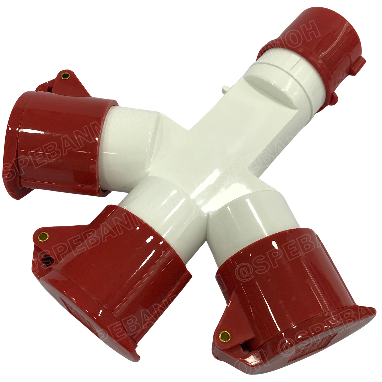 SF-1014 พาวเวอร์ปลั๊ก 3ทาง 4ขา 16A 415V 3P+E IP44 ผู้1 เมีย3 380V Line + Neutral + Ground พาเวอร์ปลั๊ก 16แอมป์ 380โวลต์ ปลั๊กไฟสนาม POWER PLUG MULTIPLE-OUTLET SOCKET ปลั๊กพาวเวอร์สามทาง เข้า 1 ออก 3 3P+E 16A 220VAC ปลั๊กอุตสาหกรรม ปลั๊กพาวเวอร์สามทาง 380V