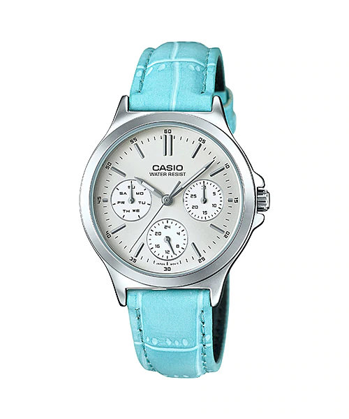 CASIO Standard รุ่น LTP-V300L-2AUDF สีฟ้า สายหนัง สินค้าใหม่ ของแท้ รับประกันศูนย์ CMG