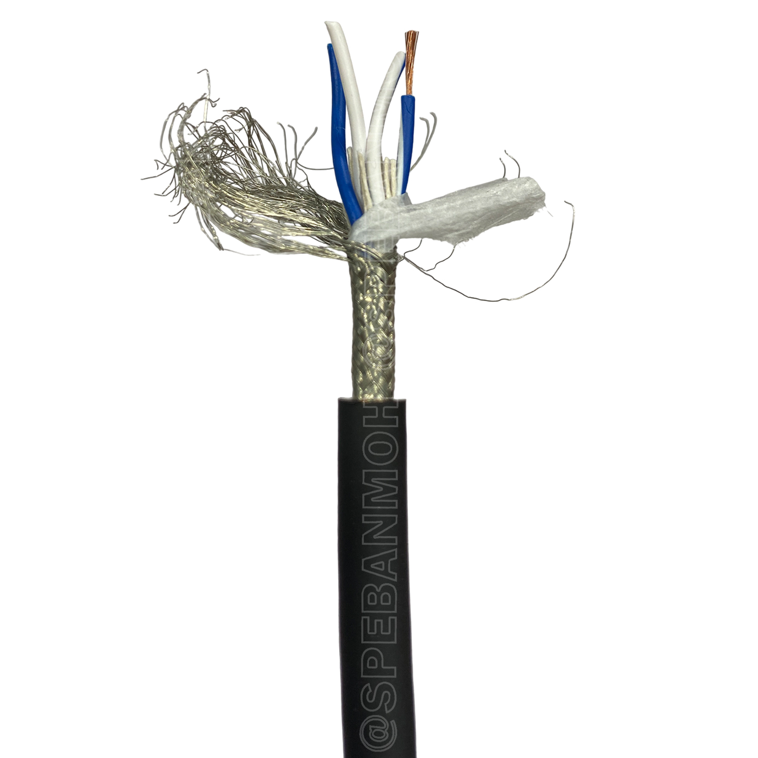 [ 1เมตร ] Belden 1192A สายสัญญาณ Belden 4Conductor 4Cx24AWG 0.2 sq.mm Microphone Cable 4C Braid Shield 92% Coverage OD 6.22mm คุณภาพสูง สายไมโครโฟน Microphone Cable Audio Cable 24 AWG ชีลถัก 92% ทองแดงเคลือบดีบุก TC Braid Shield Star Quad Microphone Cable