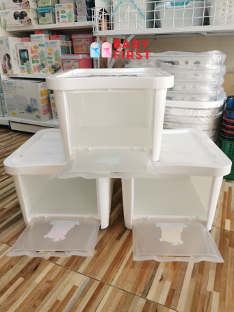 NANNYกล่องเก็บของฝาหน้า3ช่อง