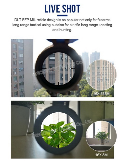 Discovery VT-T 4-16X50 SFVF FFP free scope cam mount hunting rifle scopes เส้นเล็งขยายตามซูม คุณภาพสูง ระยะ 8-388 เมตร