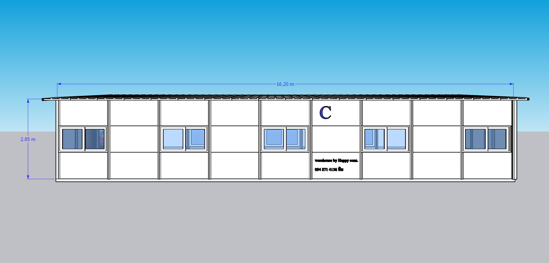 บ้านน็อคดาวน์ 5x16เมตร ธรรมสถานไท่ถง ปากช่อง