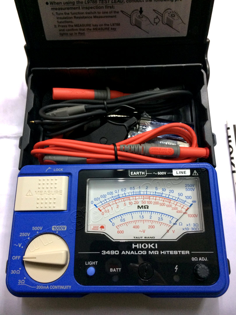 เมกะโอห์มมิเตอร์ (แบบเข็ม) รุ่น 3490 Analog МΩ Hitester (HIOKI)