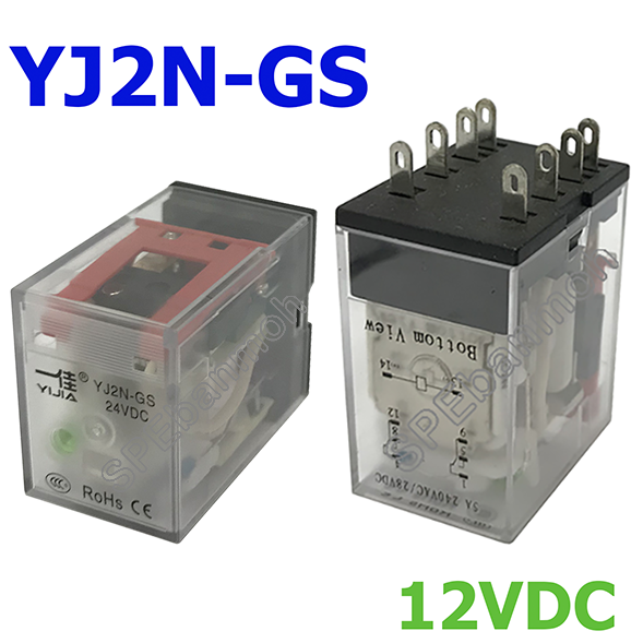 MY2N YJ2N-GS-12DC รีเล์ย์ JY2N-GS (≈MY2 Relay) 12VDC 5A 25VAC/28VDC