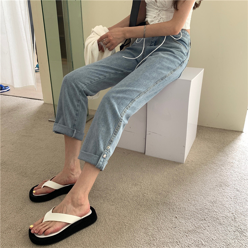 JINA Boyfriend jeans กางเกงยีนส์ขา 9 ส่วน