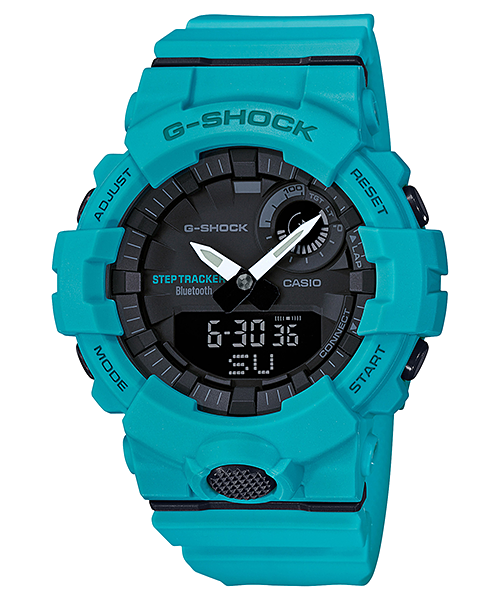CASIO G-SHOCK รุ่น GBA-800-2A2DR สีฟ้า G-SQUAD สินค้าของเเท้ รับประกันศูนย์ CMG