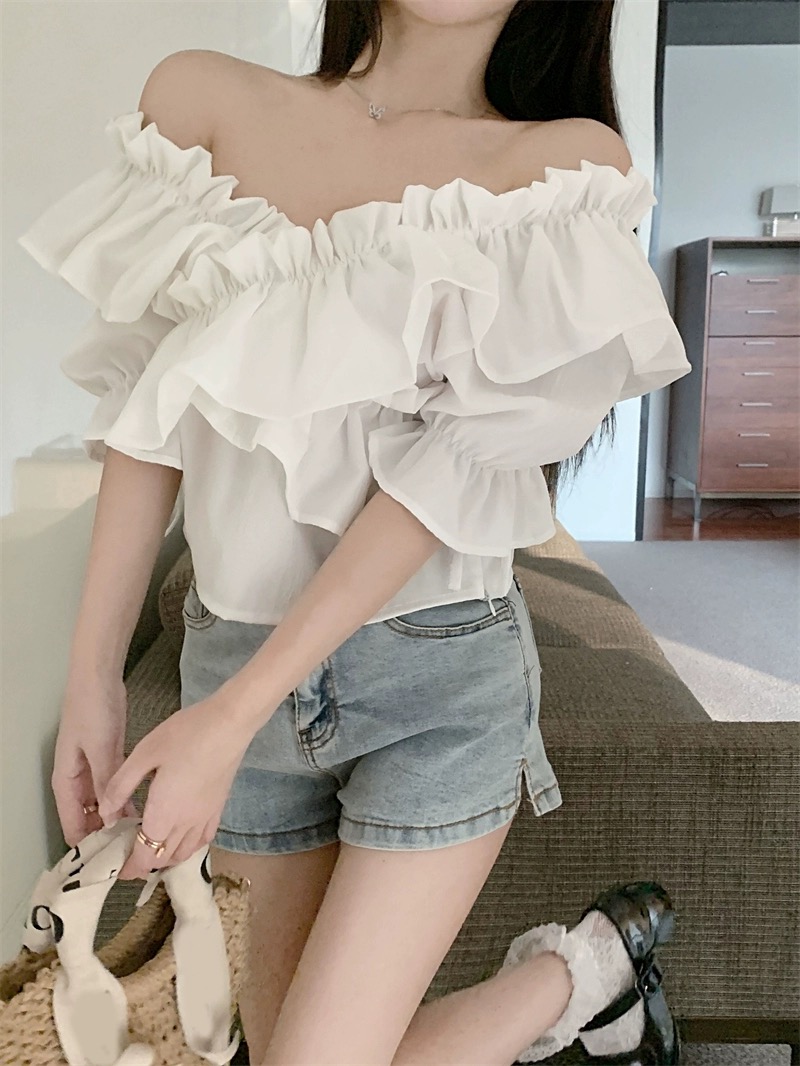 Summe blouse เบาส์แขนสั้น แขนจั้มพ์