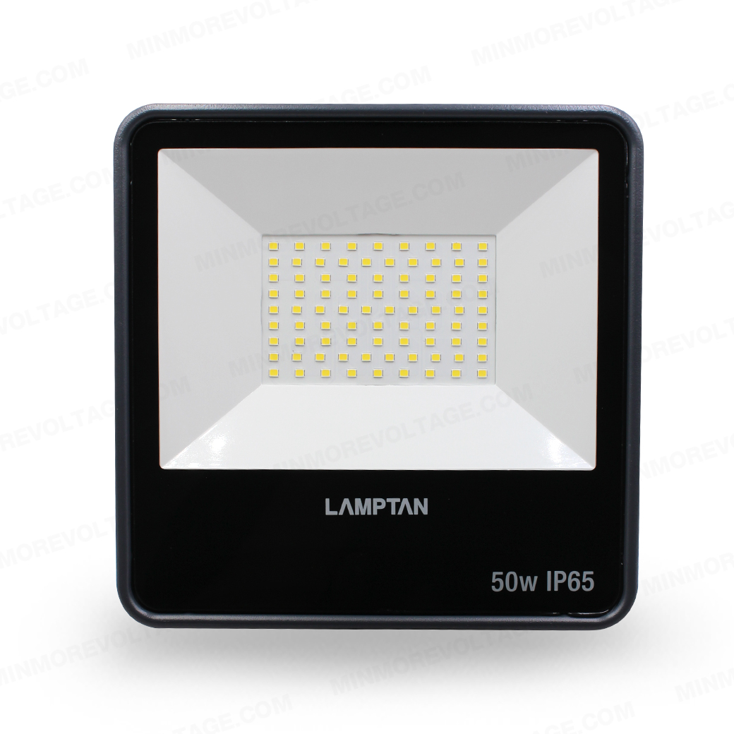 โคมฟลัดไลท์ 50w แสงขาว รุ่น HARDEN ยี่ห้อ LAMPTAN ( กันน้ำ รับประกันน้ำไม่เข้า )