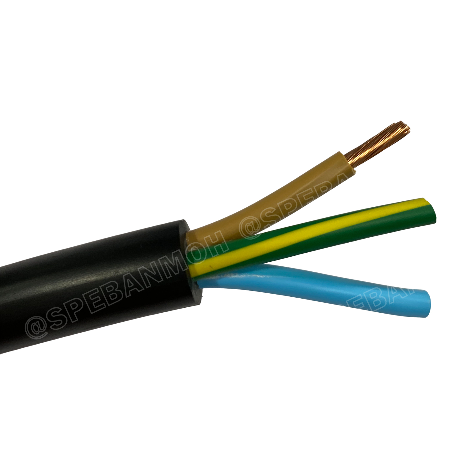 [ 1 เมตร ] VCT-G 2X6.0/6.0 สายคอนโทรลและสายอ่อน 3Gx6.0 mm2 Flexible annealed copper 2 คอร์ + กราวด์ x 6.0 sq.mm VCT 2C+GRD VCT 3คอร์ VCT 3C X 6.0 สายVCT สายไฟเมน สายไฟบ้าน สายปลั๊ก VCT AC Power Cable สายพาวเวอร์ สายดำ VCT Cable สายไฟ วีซีที กราวด์ สายอ่อน