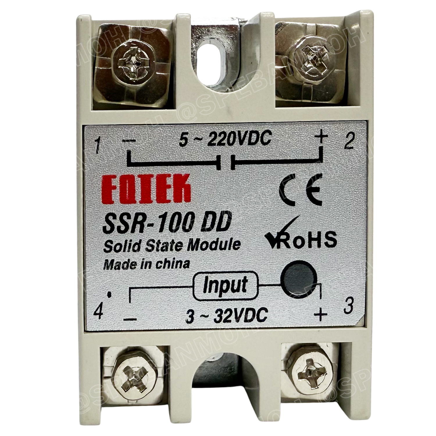 [ 1 ชิ้น ] SSR-100 DD โซลิดสเตตรีเลย์ 100แอมป์ Solid State Relay 100A SSR DC-DC สวิทช์กระแสสูง โมดูลตัดต่อวงจร สวิทช์ตัดไฟด้วยไฟฟ้า รีเลย์ Single Phase Solid State Relay อุปกรณ์ตัดต่อวงจร Control Switches