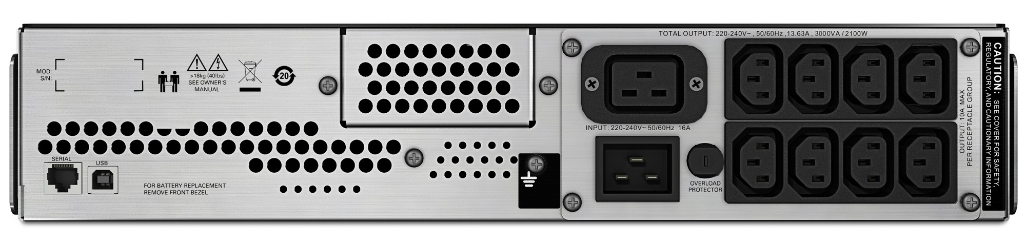 APC Smart-UPS C 3000VA Rack mount LCD 230V (SMC3000RMI2U )