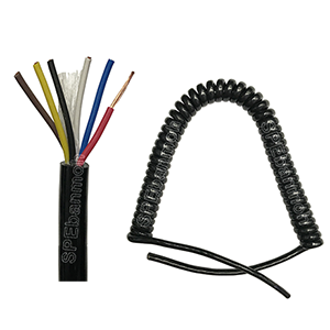 CBS-6C05-L500 สายไฟสปริง 6 คอร์ (Spiral Cable)