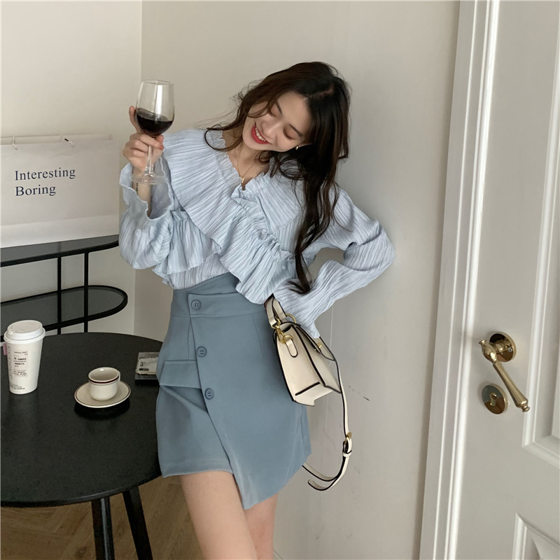 Ocean A - LINE Skirt กระโปรงสั้นเข้ารูป