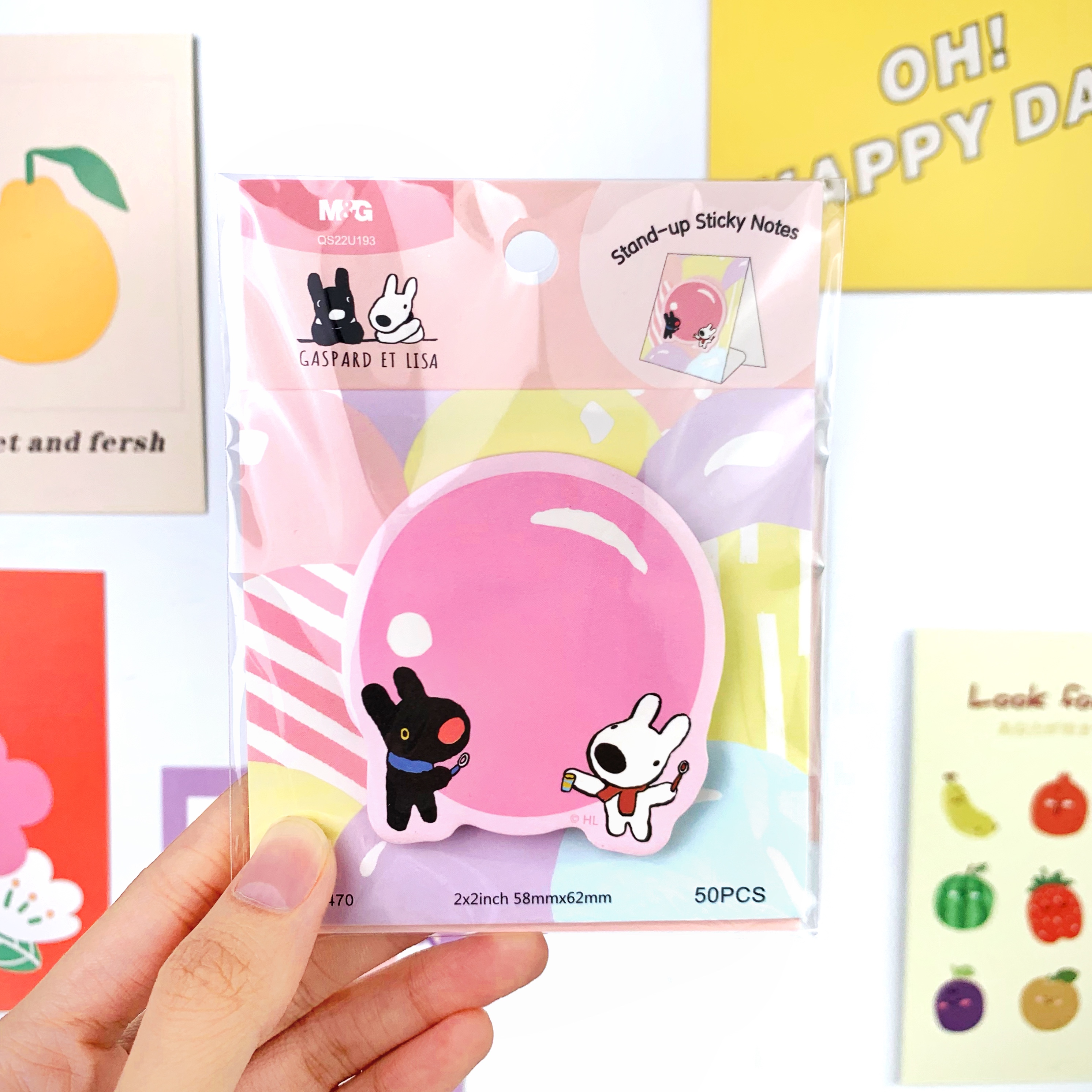 M&G กระดาษโน๊ต มีกาวในตัว ลายลิขสิทธิ์แท้ Gaspard Et Lisa