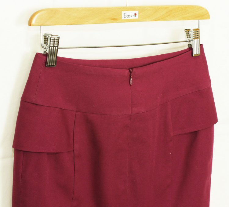 SK-165 กระโปรงแฟชั่น&ทำงาน ทรงสอบ ผ้าคอตต้อนญี่ปุ่นสีม่วง