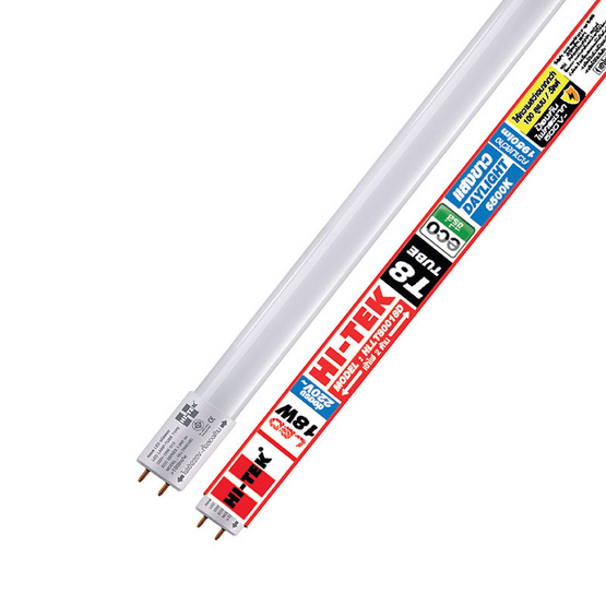 หลอด LED T8 แบบเข้าไฟ 2 ด้าน 10W (แสงขาว) HI-TEK HLLT80018D