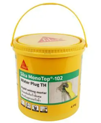 ซีเมนต์อุดรอยรั่วซึมชนิดแห้งเร็ว SIKA รุ่น 102 ขนาด 4.5 กก. สีเทา