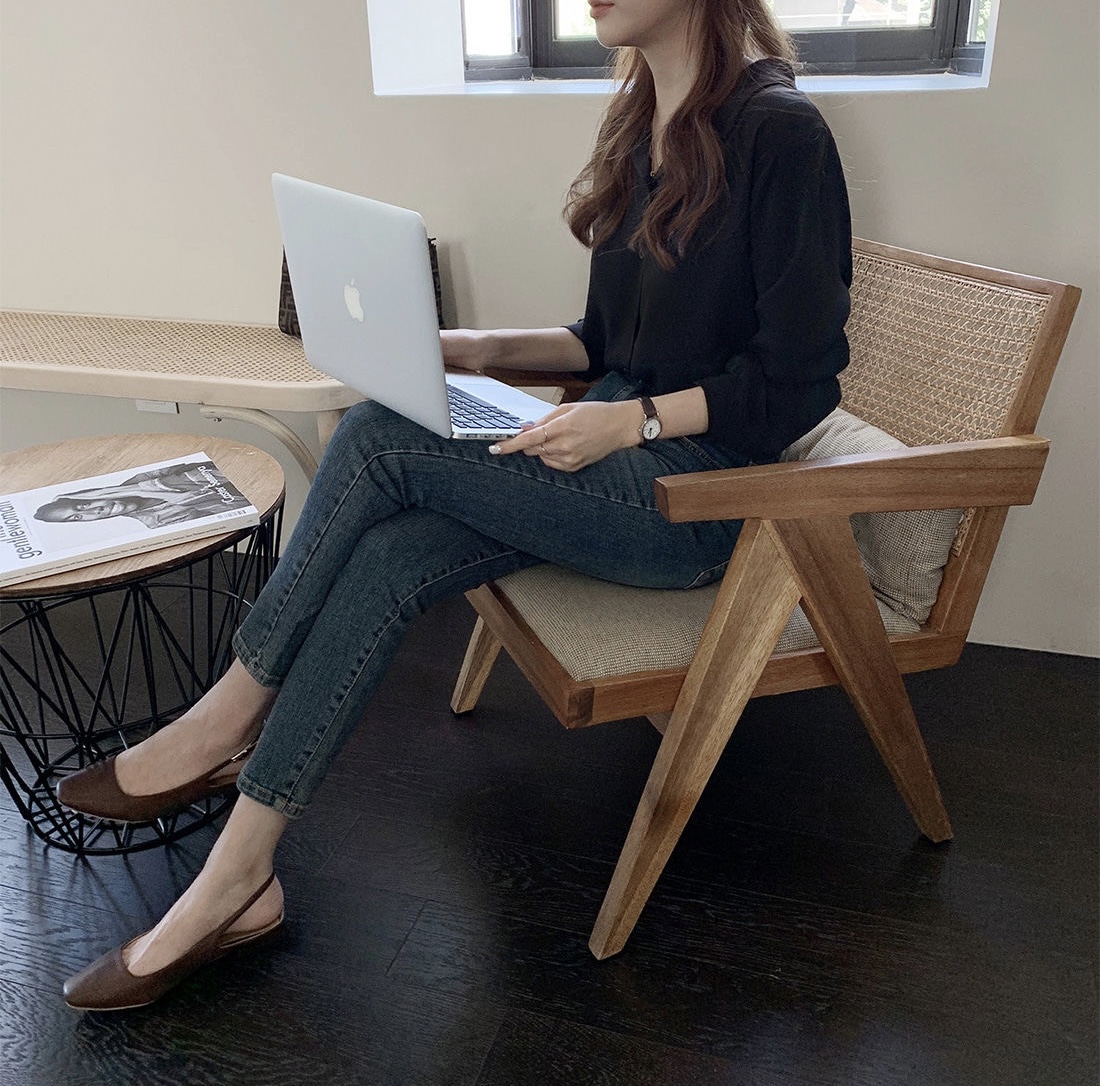 Basic Chiffon blouse เสื้อเบาส์แขน 5 ส่วน ผ้าชีฟอง